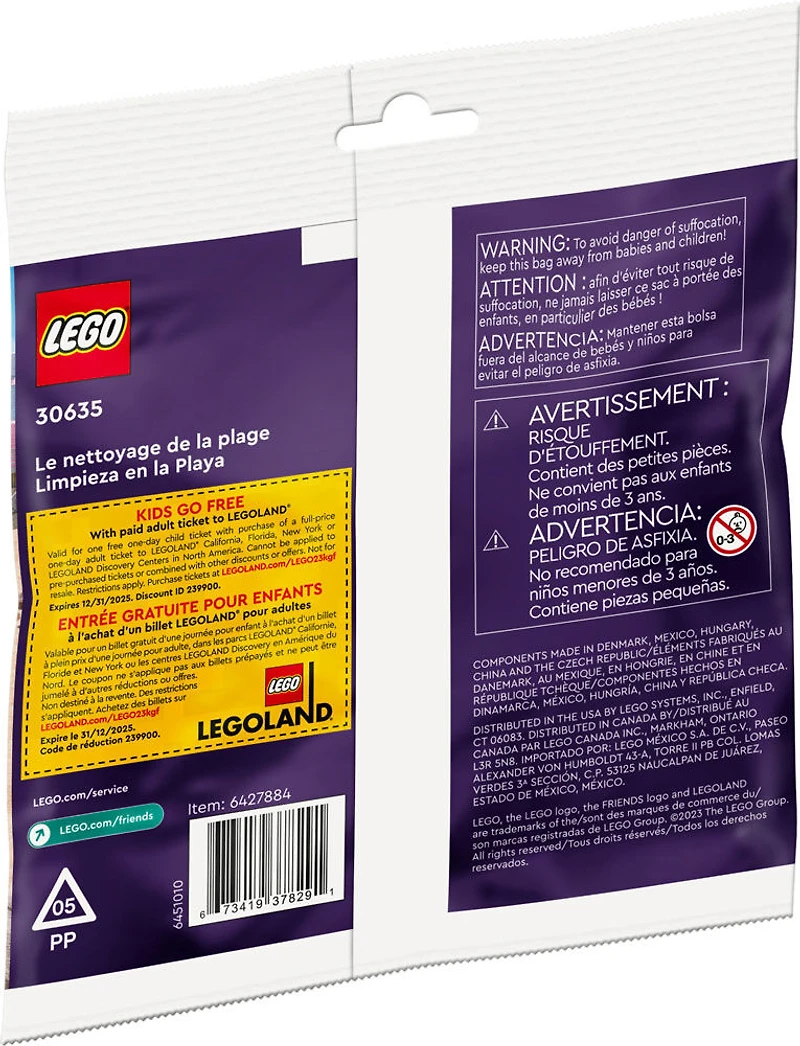 LEGO Friends Le nettoyage de la plage 30635