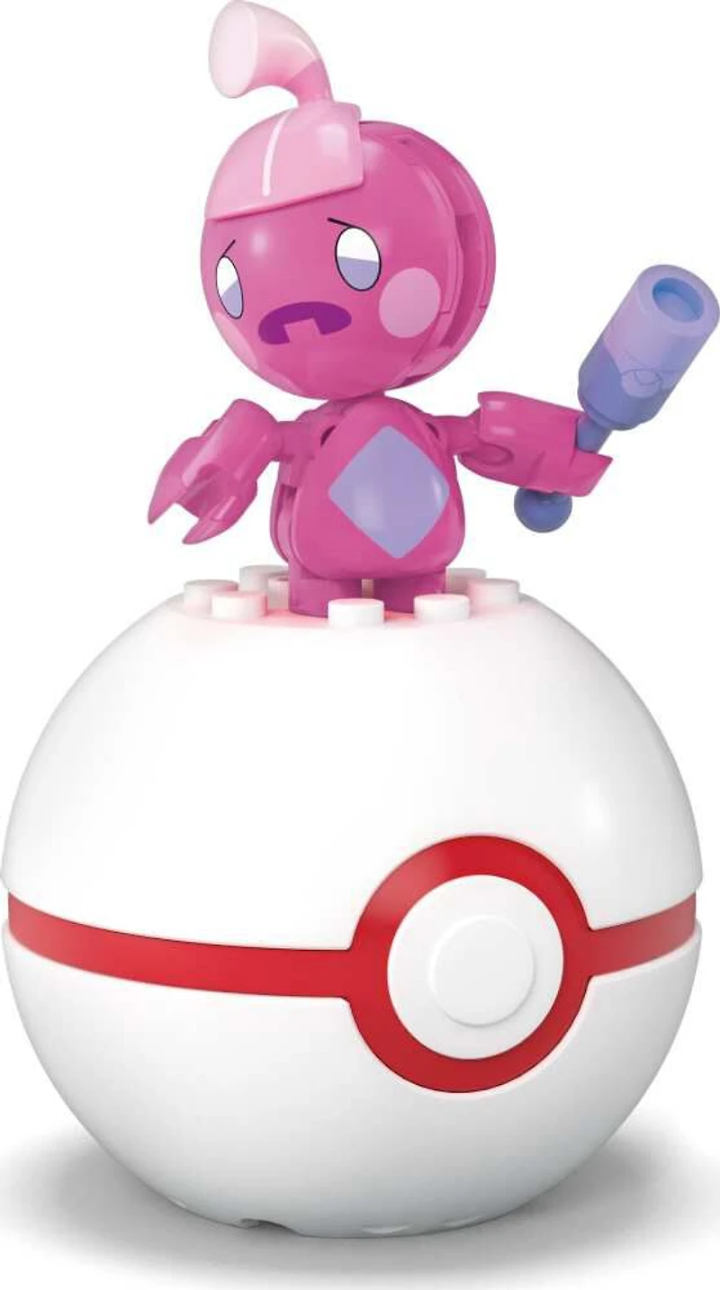 MEGA  Pokémon  Figurine articulée  Forgerette, Pokéball (20pièces)