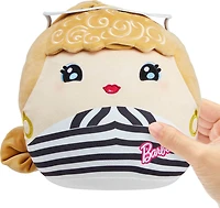 Barbie Cuutopia Plush, 10-inch Soft Pillow Doll with Chevron Swimsuit & Felt Sunglasses, Collectible Toy