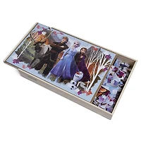 Frozen 2 Jigsaw Puzzles for Kids, Set of 7 Wood Puzzles with Storage Box, for Families and Kids Ages 4 and up