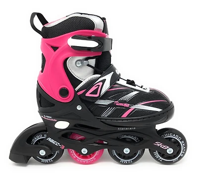 Chicago Skates Rose MA7 Rollers Réglables Taille J13-4