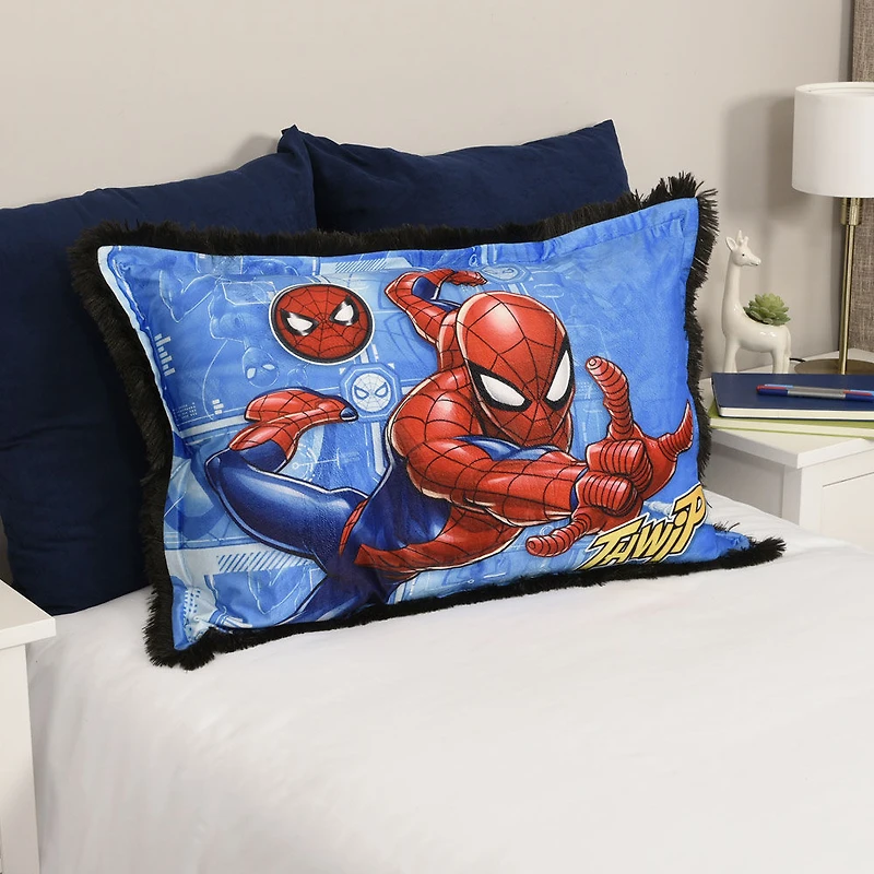 Oreiller géant en fourrure funky pour enfants Marvel Spider-Man