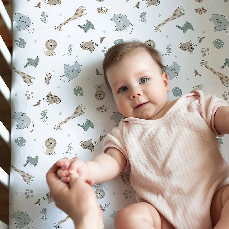 Koala Baby 1 paquet de draps en flanelle Safari Fun