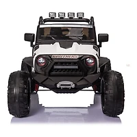 KidsVip 24V Enfants Grandes EVA Roues Camion Voiture Eléctrique avec Commande à Distance - Blanc - Édition anglaise