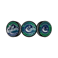 Rondelle avec concept lenticulaire des Vancouver Canucks de la LNH