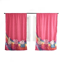 Peppa Pig Kid's Bedroom Window Curtains (Set of 2 Panels)