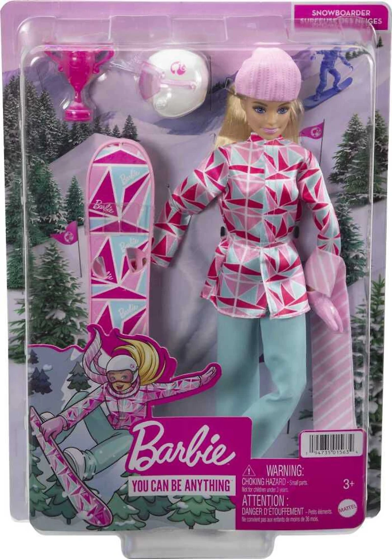 Barbie-Poupée Barbie Snowboardeuse, tenue et accessoires