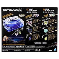 Beyblade X Drop Attack Battle Set with Beystadium Arena, 2 Right-Spinning Takara Tomy Tops, 2 Launchers, Battling Tops Game Toys
