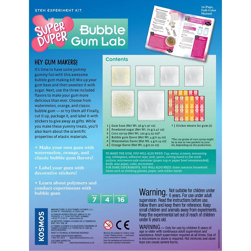 Thames & Kosmos: Super Duper Bubble Gum Lab - English Edition