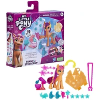 My Little Pony : Marquons les esprits, Sunny Starscout Magie des marques de beauté, poney de 7,5 cm avec accessoires surprises