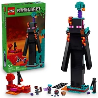 LEGO Minecraft The Enderman Tower Building Toy for Boys, Girls, and Gamers Ages 9+ - 21279