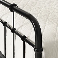 Vito Lit complet en métal Simple Noir solide