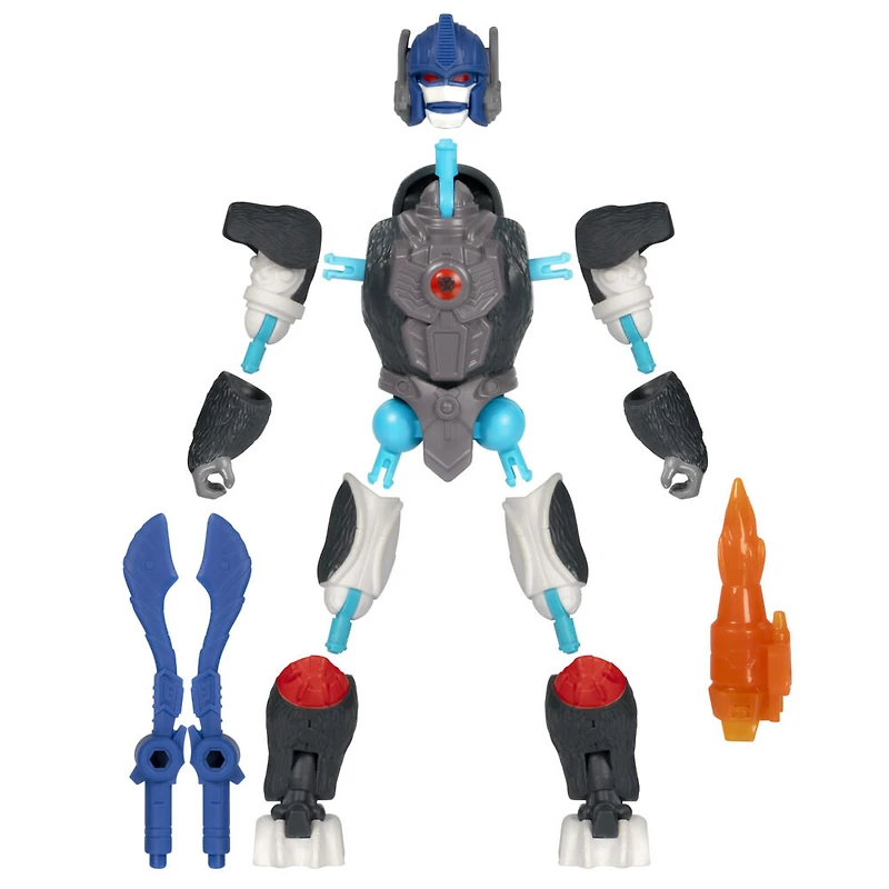 MixMashers Transformers, figurine personnalisable Optimus Primal à mélanger et combiner avec accessoires
