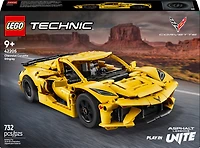 LEGO Technic Chevrolet Corvette Stingray Toy Car - Building Set for Kids, Boys and Girls, Age 9+ - 42205