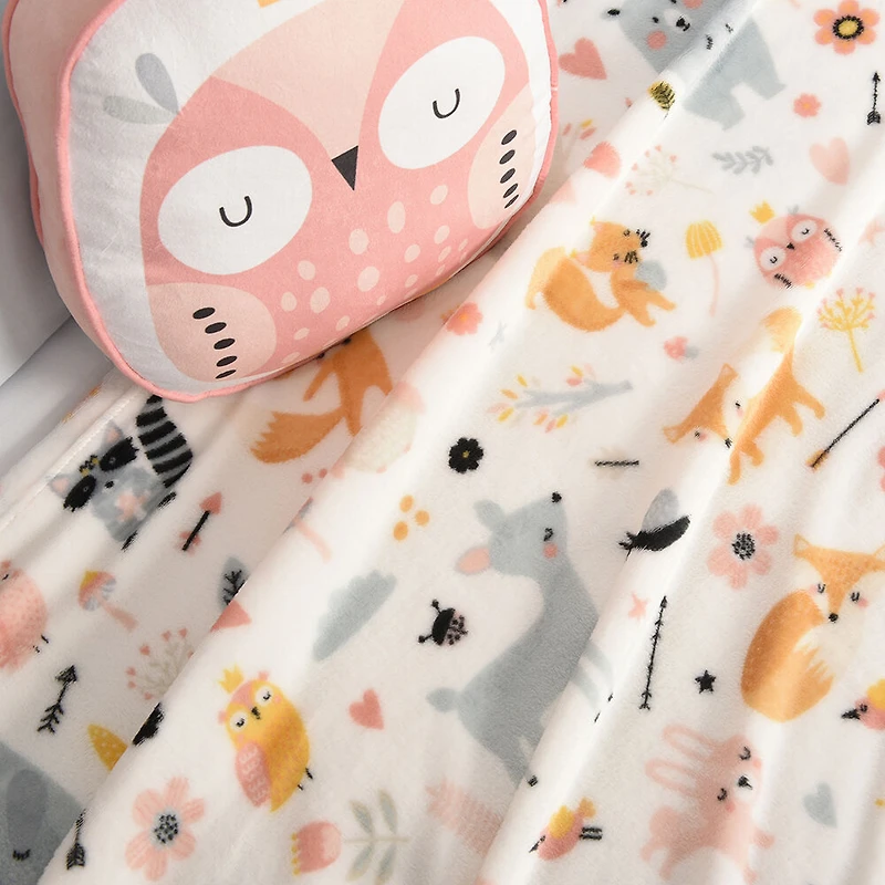 Ensemble de couverture et oreiller de chouette