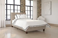 Lit rembourré Rose Jumeau Lit  de DHP- tan