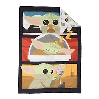 Star Wars The Mandalorian 3 Piece Toddler Bedding Set with Reversible Comforter, Fitted Sheet and Pillowcase by Nemcor