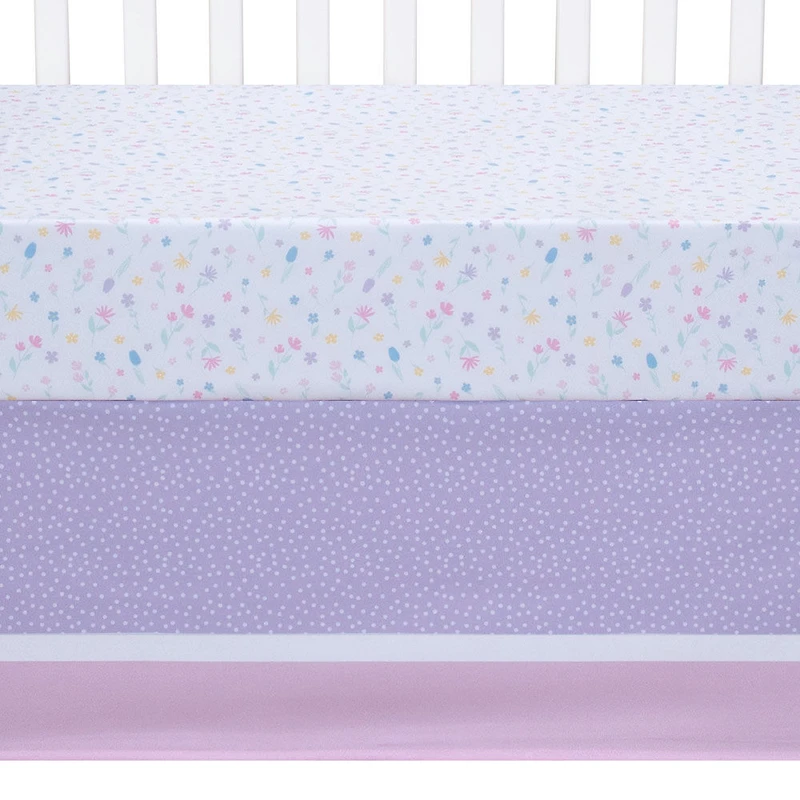 Rainbow Showers 4 Piece Crib Bedding Set