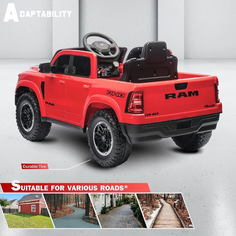 Dodge RAM 1500 RHO 12V sous licence - Rouge