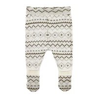 Rock a Bye Baby Ensemble cardigan en tricot avec pieds : Fairisle crème 0-3 mois