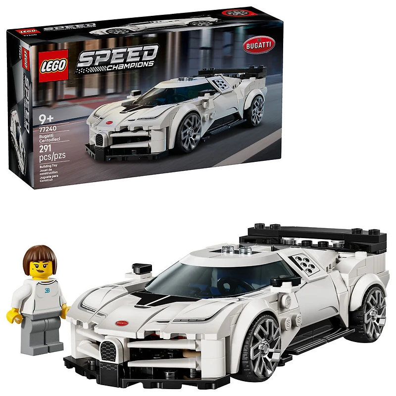 LEGO Speed Champions L'Hypervoiture Sport Bugatti Centodieci, Jouet pour Garçons et Filles, Ensemble de Modèle à Construire pour Enfants 77240