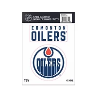 Ensemble de 2 aimants des Edmonton Oilers de la LNH