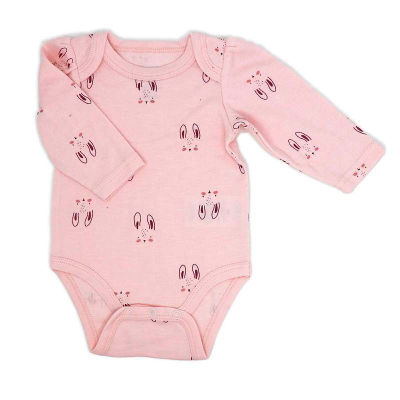 Baby Mode 3 Piece Sherpa Jumper Set: Pink Bunny