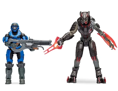 Halo - paquet de 2 figurines de 9,5 cm - Spartan MK. V vs Spartan Killer Jega Rdomnai