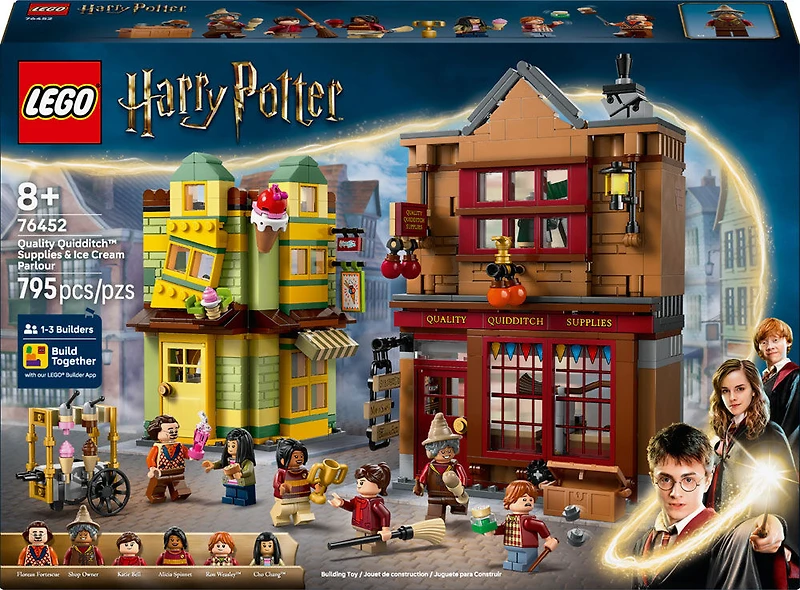 LEGO Harry Potter Le Magasin d'Accessoires de Quidditch et Les Glaces Florian Fortarôme, Boutiques du Chemin de Traverse 76452