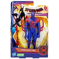Marvel Spider-Man: Across the Spider-Verse Spider-Man 2099 Toy, 6-Inch-Scale Action Figure with Laser Blast Accessory, Toys for Kids Ages 4 and Up