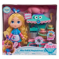 Ensemble de Jeu de Four Magique de la Boulangerie d'Alice au Pays des Merveilles de Disney Junior avec Poupée d'Alice de 25 cm (10 pouces) et Accessoires