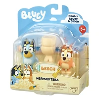 Bluey Beach Figure 2Pack Sirène