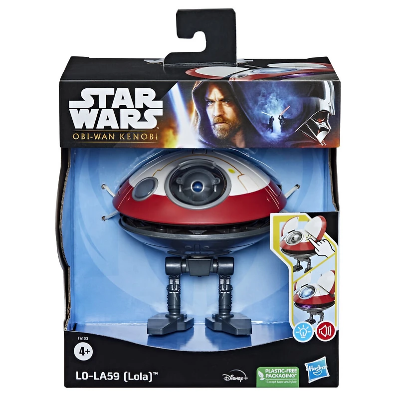 Star Wars figurine électronique interactive L0-LA59 (Lola), inspirée de la série Obi-Wan Kenobi