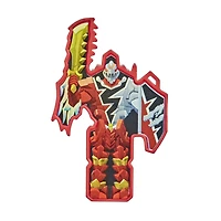 Power Rangers Dino Fury, figurine articulée Ranger rouge de 15 cm inspirée de la série, avec clé Dino Fury et accessoire