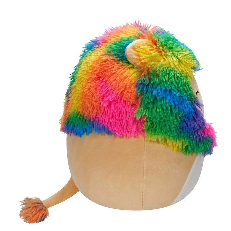 Squishmallow 12" - Léonard le lion à Crinière Arc-en-ciel