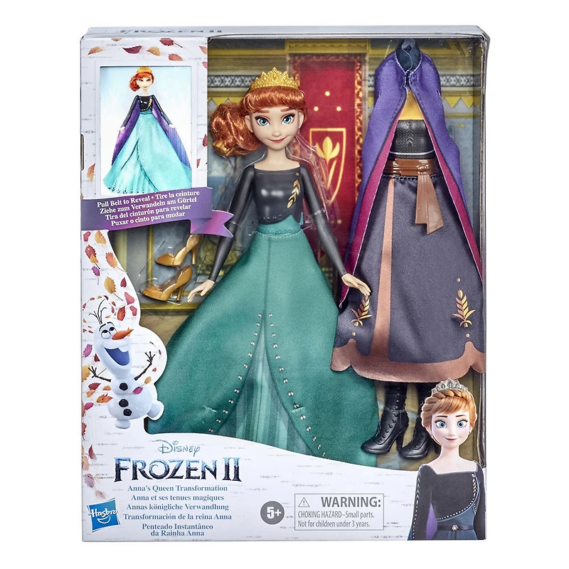 Disney's Frozen 2 Anna's Queen Transformation Fashion Doll With 2 Outfits and 2 Hair Styles