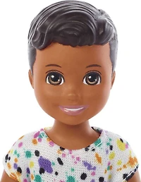 Barbie Small Doll and Accessories, Babysitters, Inc. Set with Table, Chair and 5 Pieces