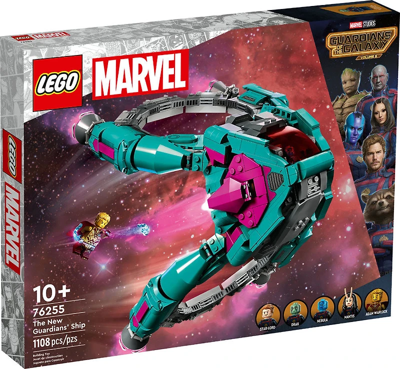LEGO Marvel Le nouveau vaisseau des Gardiens 76255 Ensemble de jeu de construction (1 108 pièces)