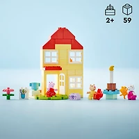 LEGO DUPLO Peppa Pig Birthday House, Build & Rebuild Toddler Toy, 10433