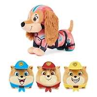 PAW Patrol : La Super Patrouille le film, Peluche Liberty Super Patrouille avec trois animaux en peluche miniatures jeunes patrouilleurs
