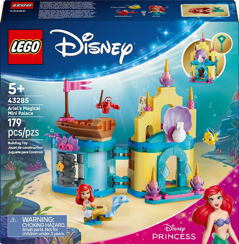LEGO Disney Princess Le Palais Magique Miniature d'Ariel, Jouet de Construction de Sirène pour les 5 Ans et Plus 43285