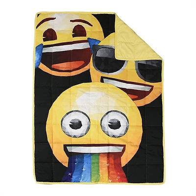 Couverture lestée pour enfants Émoji (36 x 48 pouces), 5 lbs