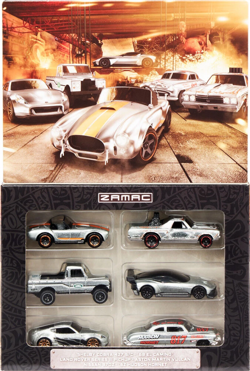 Hot Wheels- ZAMAC - Coffret multiple de 6 véhicules de collection