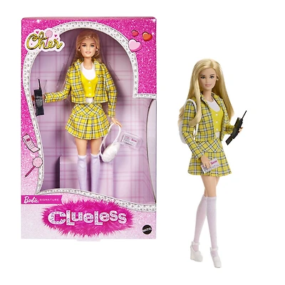 Barbie Poupée Cher de Clueless costume à carreaux jaune et accessoires