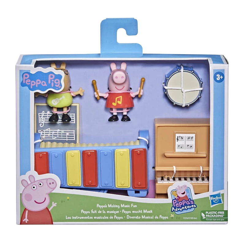 Peppa Pig Peppa's Adventures Peppa fait de la musique, avec 2 figurines et 3 accessoires