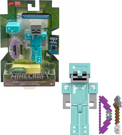 Minecraft Toys 3.25-inch Action Figures Collection, Armored Skeleton