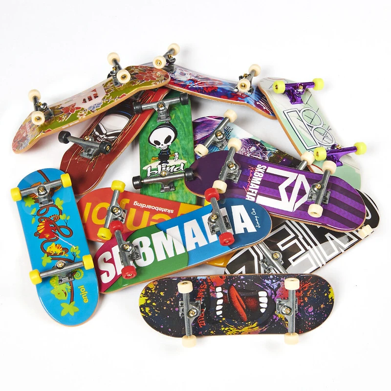 Tech Deck, Coffret de 4 fingerboards Ultra DLX, Skateboards Sovrn, Mini skateboards personnalisables à collectionner