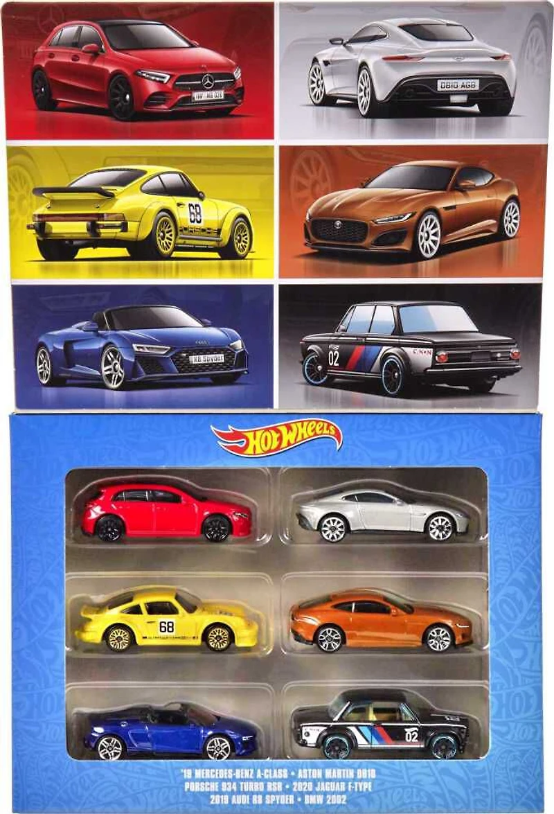 Hot Wheels Assortiment Coffrets de 6 véhicules européens