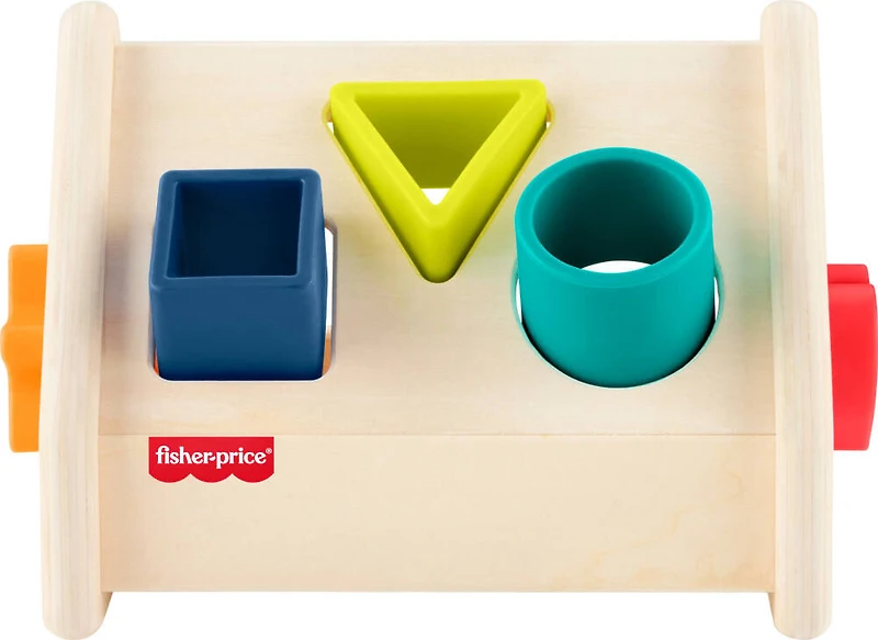 Fisher-Price Trieur de formes en silicone et bois, base en bois