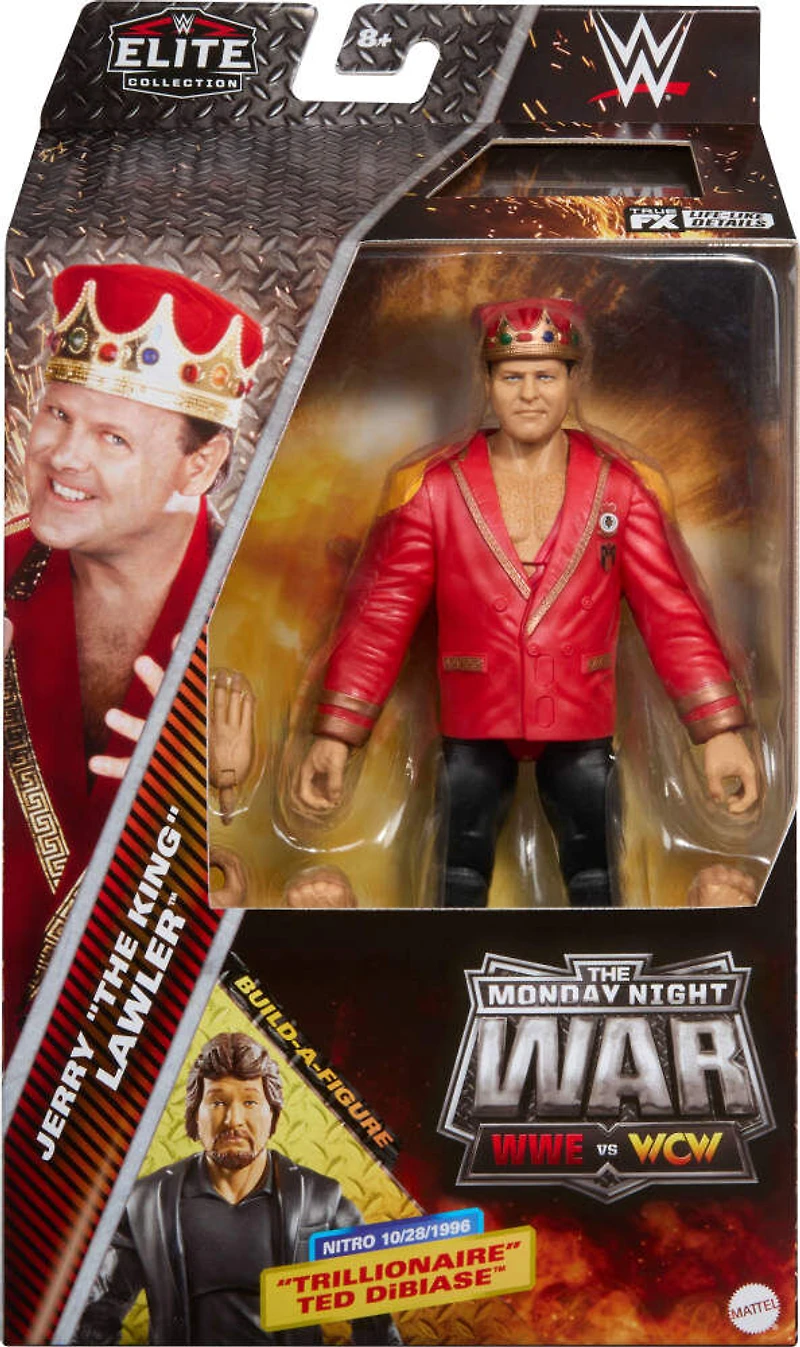 WWE-Figurine Élite Jerry 'The King' Lawler Monday Night War-15cm